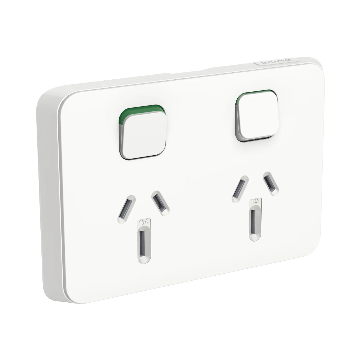 Clipsal Iconic Double Powerpoint 15a Cover Plate Only, Available in 3 Colours - Image 3