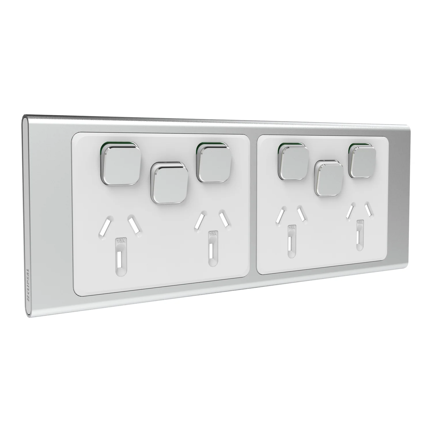 Clipsal Iconic Styl Quad Powerpoint With 2 Extra Switches Cover Plate Only, Available in 3 Colours - Image 3