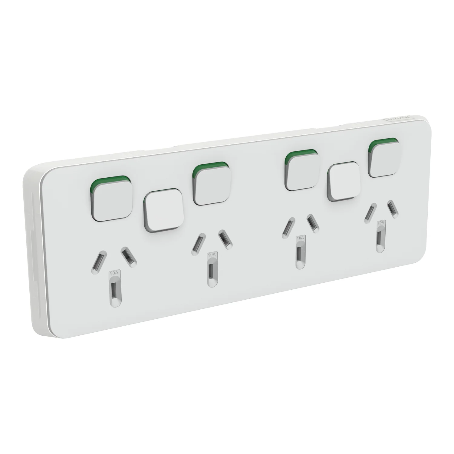 Clipsal Iconic Quad Powerpoint With 2 Extra Switches Cover Plate Only, Available in 5 Colours - Image 3