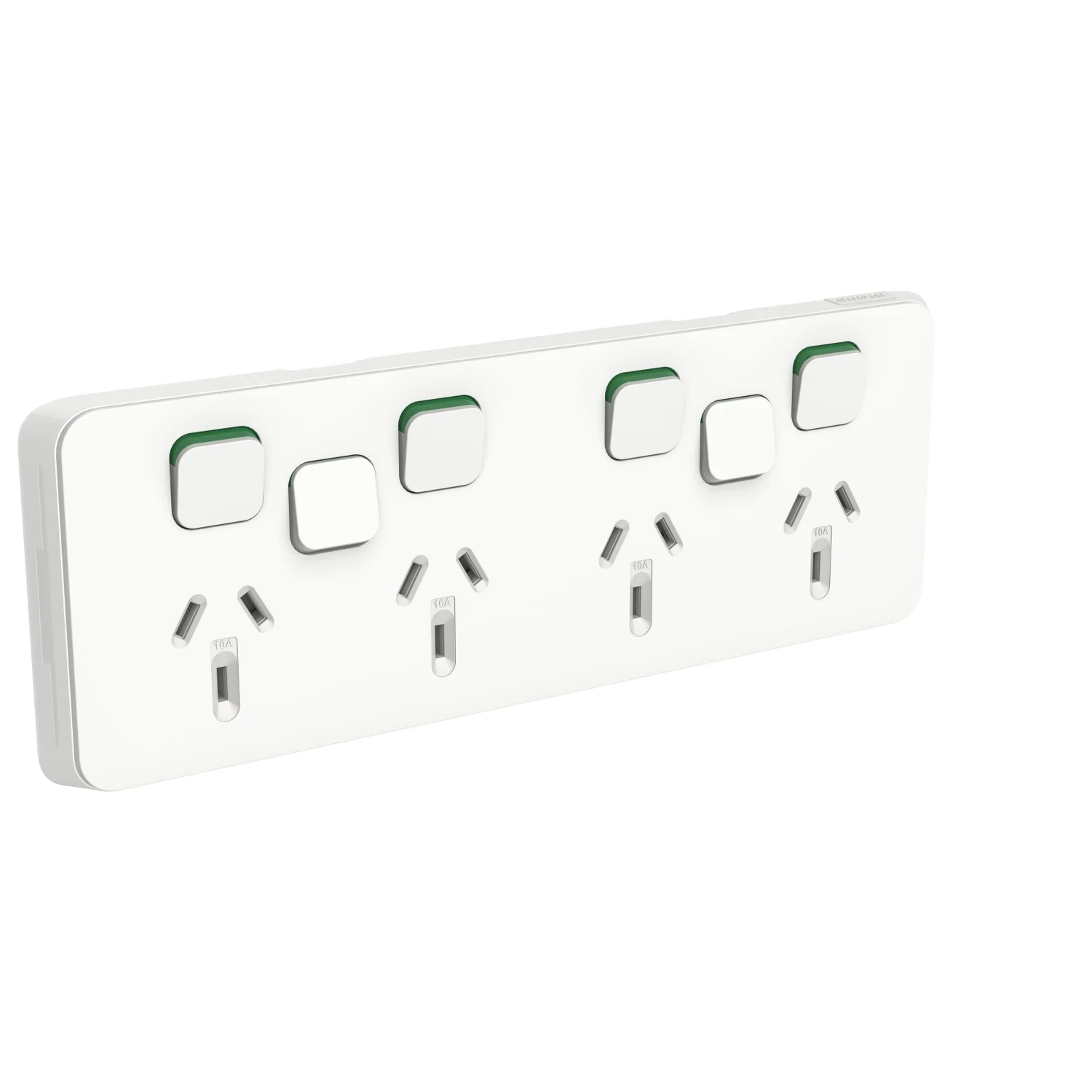 Clipsal Iconic Quad Powerpoint With 2 Extra Switches Cover Plate Only, Available in 5 Colours - Image 4