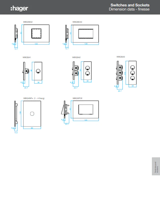 Hager Finesse Cable Entry Plate, Available in 3 Colours - Image 5