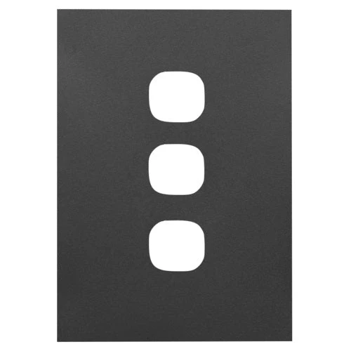 Hager Finesse 3 Gang Hybrid Grid & Plate Only, Available in 3 Colours - Image 3