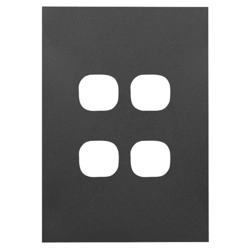 Hager Finesse 4 Gang Hybrid Grid & Plate Only, Available in 3 Colours - Image 3