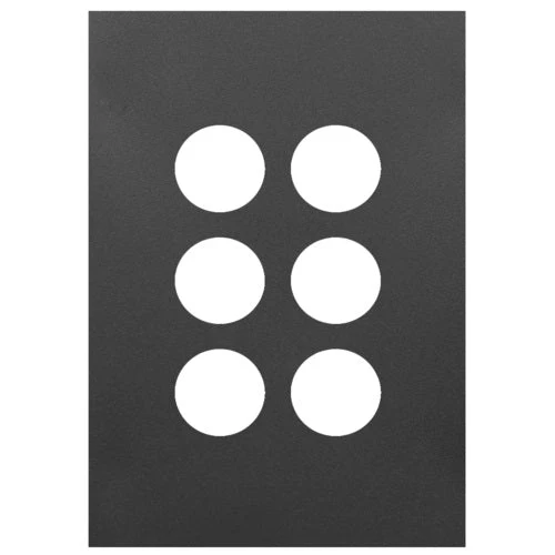 Hager Finesse 6 Gang Cover Plate Only, Available in 3 Colours - Image 3