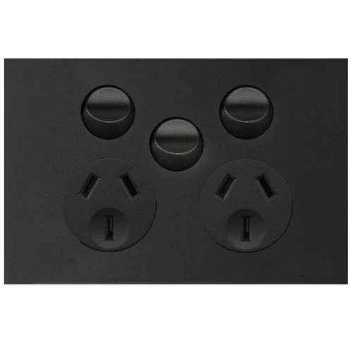 Hager Finesse Double Powerpoint 10a With Extra Switch, Available in 3 Colours - Image 4