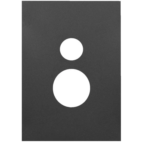 Hager Finesse Vertical Single Powerpoint Cover Plate Only, Available in 3 Colours - Image 3