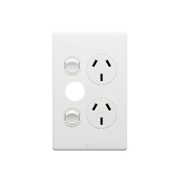 Legrand Excel Life Vertical Double Powerpoint With Extra Function Hole, Available in 5 Colours - Image 4