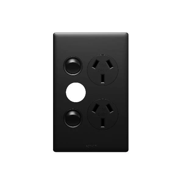 Legrand Excel Life Vertical Double Powerpoint With Extra Function Hole, Available in 5 Colours - Image 5